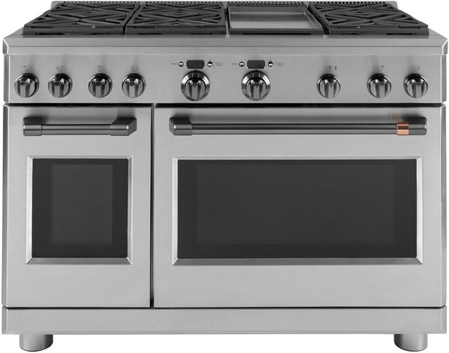 Café™ 48" Brushed Black Pro Range & Cooktop Handles/Knobs-1