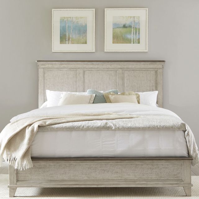 Liberty Furniture Ivy Hollow Dusty Taupe/Weathered Linen California King Panel Bed-1