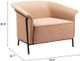 Zuo® Modern Burry Tan Accent Stationary Chair-1