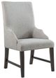 Elements International Montrose Espresso/Light Gray Upholstered Dining Host Chair-0