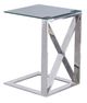 Sagebrook Home Glass Top C Table with Silver Frame-0