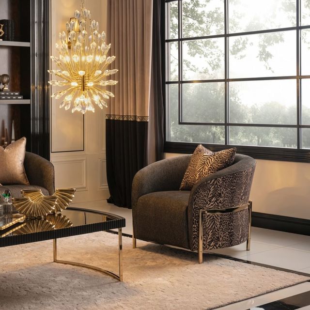 Michael Amini® Astra LED Clear/Gold Large Chandelier-1