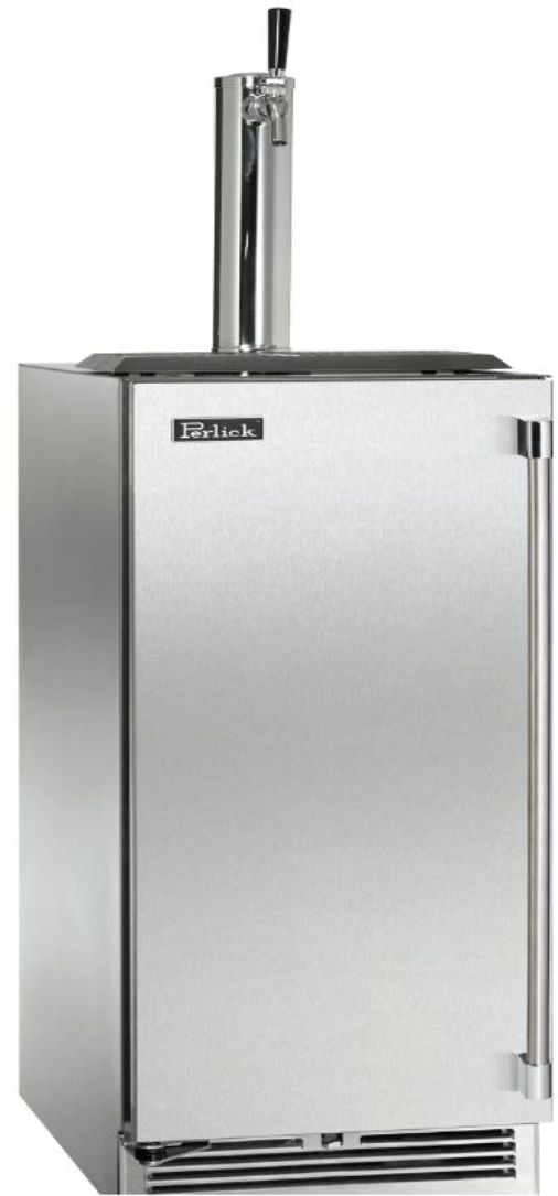 Perlick® Outdoor Signature Series 15" Panel Ready/Stainless Steel Beverage Dispenser Solid Door 1 Faucet-0