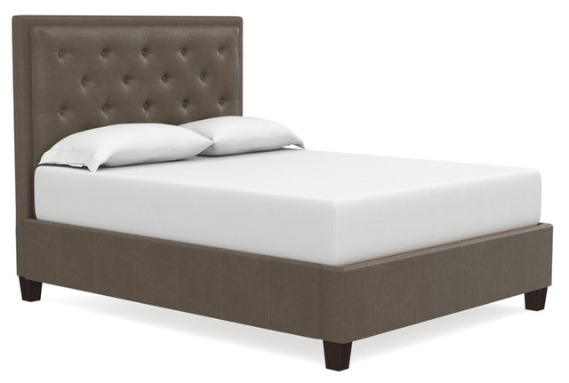 Bassett® Furniture Custom Upholstered Beds Manhattan Leather Storage Bed-3