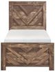 Homelegance® Corbin Rustic Brown Twin Panel Bed-2