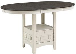 Mazin Furniture Junipero 5 Piece Antique White/Rosy Brown Counter Height Table Set-2