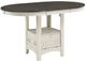 Mazin Furniture Junipero 5 Piece Antique White/Rosy Brown Counter Height Table Set-2