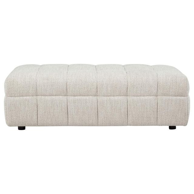 Coaster® Amara Chenille Ivory Upholstered Ottoman-3