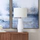 Bassett Mirror Valdivia Matte White Table Lamp-4