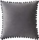 Livia Pom Pom Gray Decorative Pillow-0