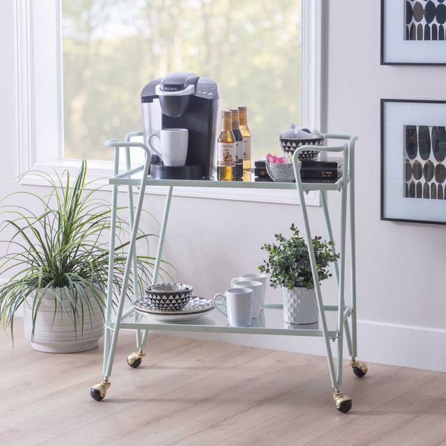 Linon Ellie Mint Bar Cart-1