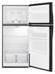 Whirlpool® 28" 14.3 Cu. Ft. Black Top Freezer Refrigerator-1