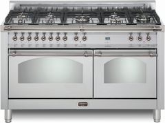 LOFRA® Dolcevita 60" Stainless Steel Pro Style Dual Fuel Range
