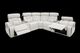 Starwarz 7 Piece White Media Leather Sectional-1