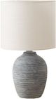 Monarch Specialties Inc. Grey Ceramic/Ivory Shade Table Lamp -0