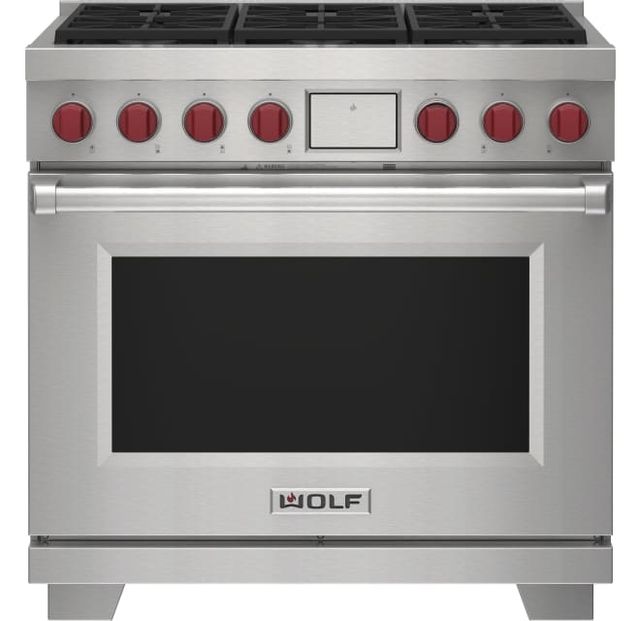 Wolf® 36" Stainless Steel Pro Style Dual Fuel Range
