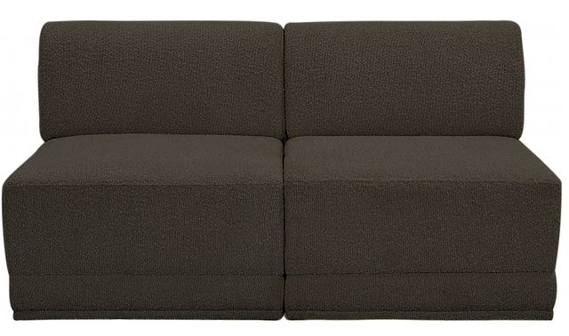 Meridian Furniture Ollie 2-Piece Brown Armless Sofa-1
