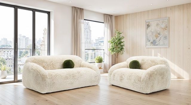 Furniture of America® Darwen Sand Sofa-2
