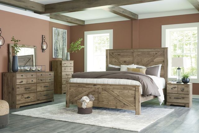 Signature Design by Ashley® Shurlee 2-Piece Light Brown King Panel Bed Set-3