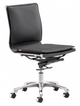 Zuo® Modern Lider Plus Black Armless Office Chair-0