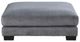 Mazin Furniture Traverse Gray Ottoman-1