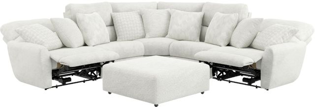 Catnapper® Majesty 4-Piece White Curved Power Reclining Sectional-1