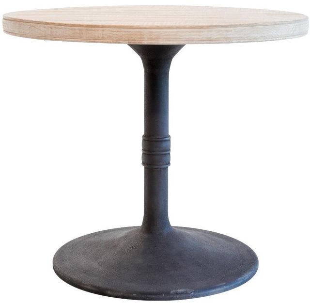Nest Home Collections Sadie White Wash Counter Table with Iron Base-0