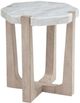 Bassett Mirror Newport White Scatter Table with Sunbleached Ash Base-0