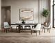 Furniture of America® Morden 7-Piece Dark Walnut/Off-White Dining Table Set-1