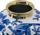 A & B Home Blue/Gold/White Porcelain Vase-2
