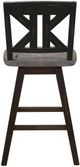 Mazin Furniture Amsonia Black/Distressed Gray Swivel Counter Chair-3