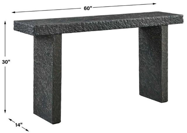Uttermost® Hagan Natural Slate Concrete Indoor-Outdoor Console Table-3