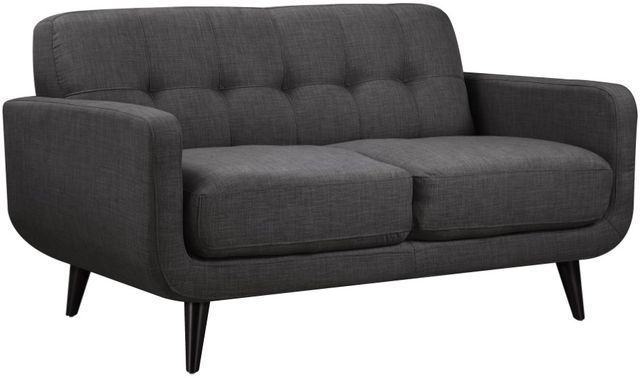 Elements International Hadley 2-Piece Heirloom Charcoal Living Room Stationary Seating Set with Loveseat-2