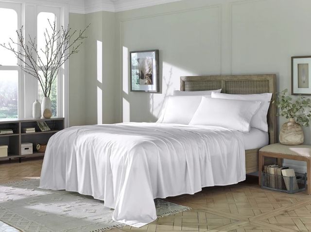 Sleeptone® Eucalyptus 6-Piece White Moisture-Wicking Twin XL Sheet Set-4