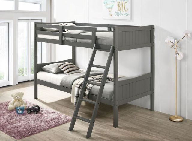 Elements International Sami Gray Twin/Twin Bunk Bed-1