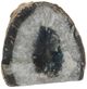 A & B Home Black/White Cut Base Agate Ends-0