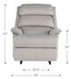 La-Z-Boy® Astor Dove Power Rocking Recliner with Headrest and Lumbar-5