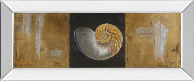 Classy Art Seashells II by Patricia Pinto Mirror Framed Wall Art-0