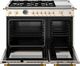 Bertazzoni Heritage Series 48" Fingerprint Resistant Avorio Pro Style Dual Fuel Range with Gold Accents-1