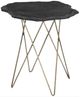 Bassett Mirror Cleo Black Accent Table with Gold Base-0