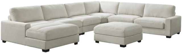 Elements International Arizona 7-Piece Steno Beige Left-Arm Facing Sectional -0