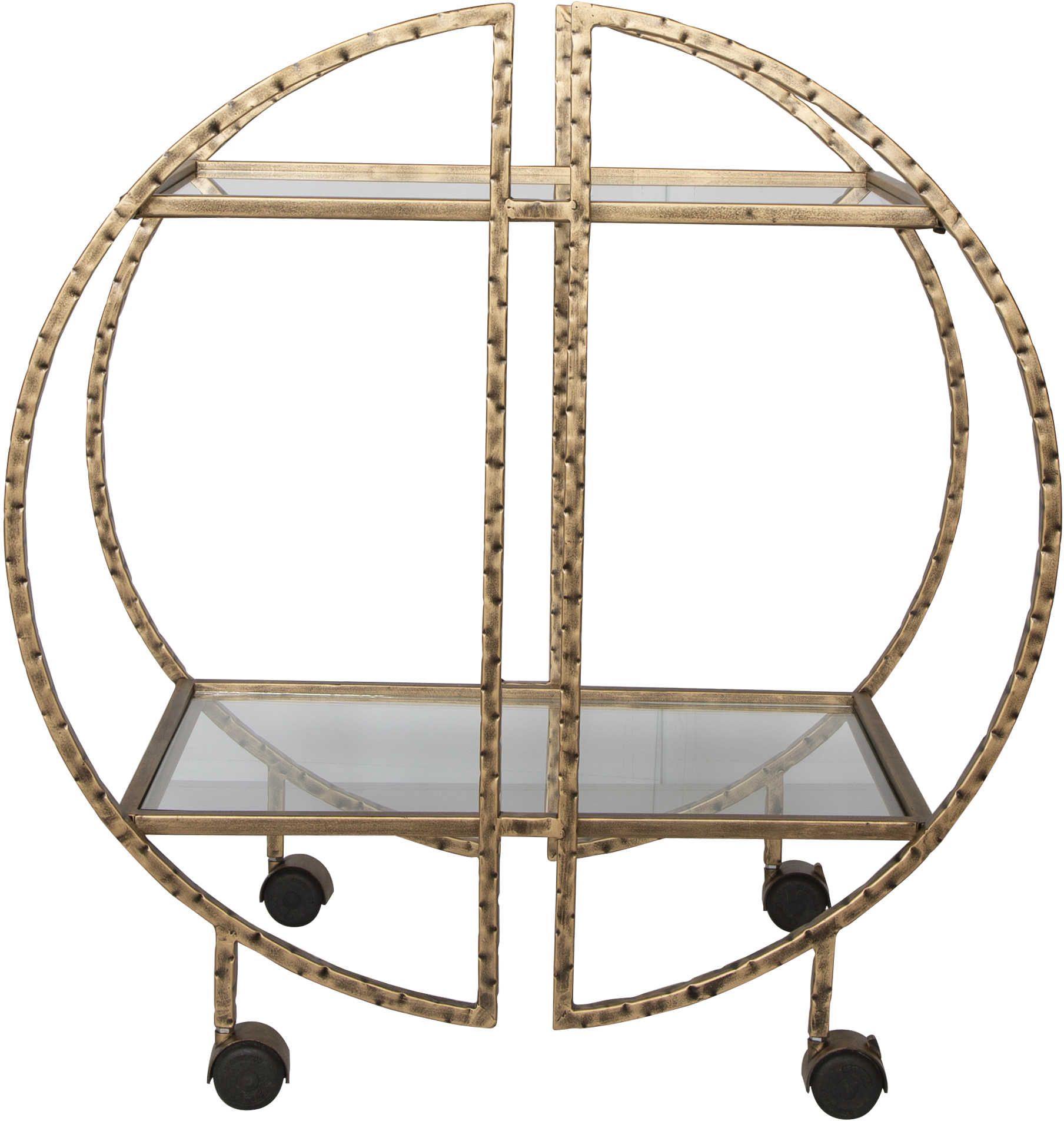 Uttermost® Zelina Antique Gold Bar Cart | Bob Mills Furniture