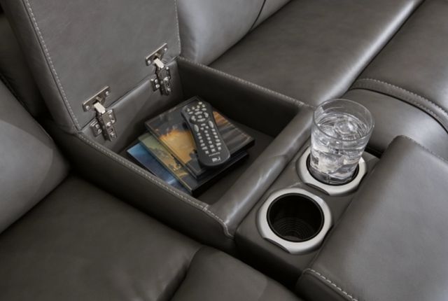 Signature Design by Ashley® 5Z - Pittson 3-Piece Anchor Power Reclining Sectional Loveseat with Console-2