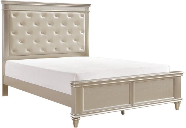 Homelegance® Celandine Silver Eastern King Panel Bed-0