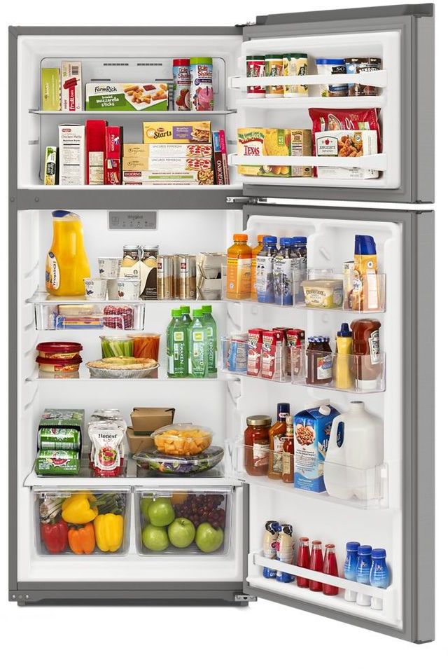 Whirlpool® 28 in.16.3 Cu. Ft. Stainless Steel Top Freezer Refrigerator-3