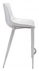 Zuo® Ace White and Silver Set of 2 Counter Chairs-2