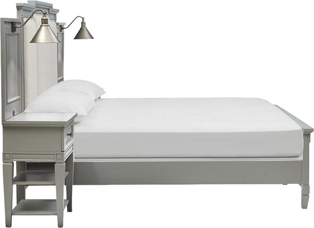 Magnussen Home® Glenbrook Natural/Pebble California King Wall Upholstered Panel Bed-2