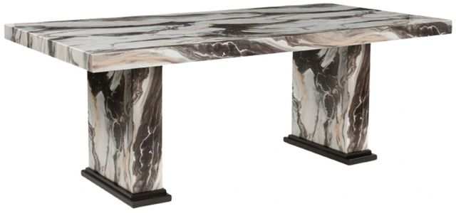 Signature Design by Ashley® Jazmore Beige/Dark Brown Top Dining Table-0