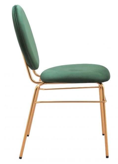 Zuo® Modern Odessa Gold/Green Dining Side Chair-1