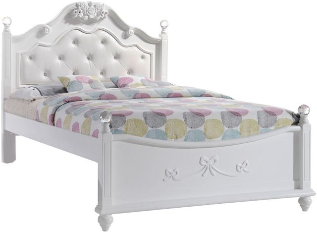 Elements International Alana Youth White Full Youth Platform Bed-0